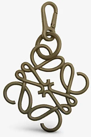 Tea Dust Glaze Inflated Anagram Aluminium and Stainless Steel Charm