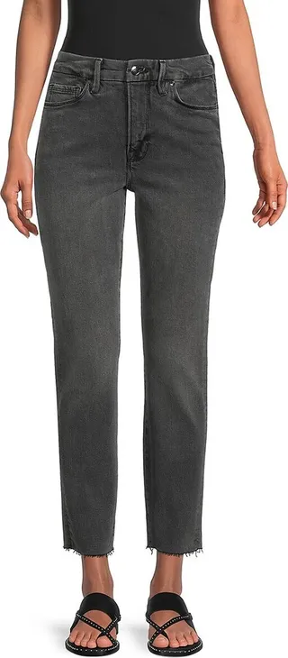 Classic Raw Hem Slim Jeans