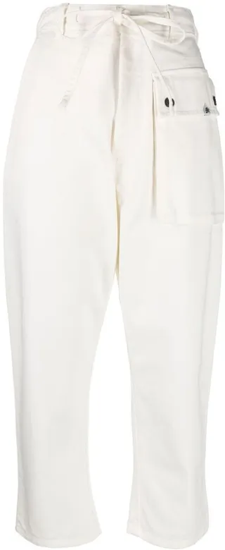 GABRIELE PASINI- Leather High Waist Trousers