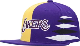 Men's Gold and Purple Los Angeles Lakers Hardwood Classics Diamond Cut Snapback Hat