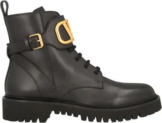 Valentino Logo Combat Boot