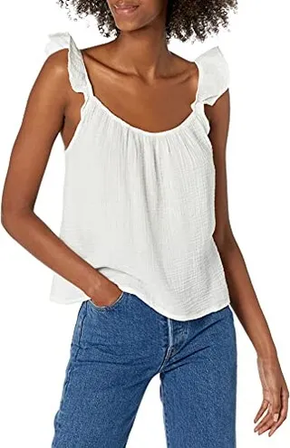 Monrow Women's HT1041-Ruffle Tank