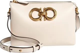 Mini Trapezio Leather Crossbody Bag