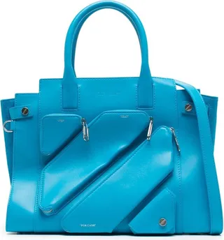City leather tote bag