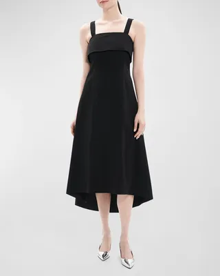 Eco Crunch Foldover Midi Dress