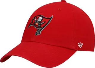 Men's Red Tampa Bay Buccaneers Primary Logo Clean Up Adjustable Hat
