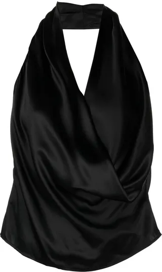 Emmy halter cowl-neck top