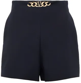 VLogo wool and silk shorts