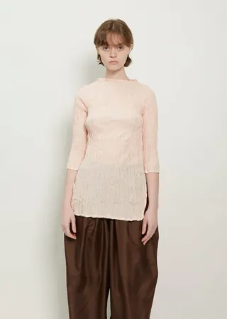 Palma Silk Habutai Pleated Tunic