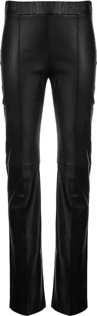 Leather Straight-Leg Trousers