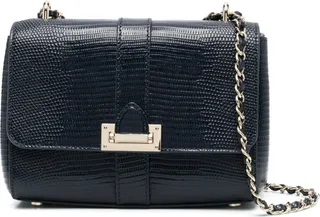 Lottie lizard-effect leather shoulder bag