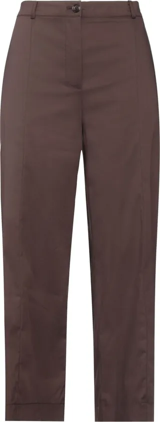 Cropped Pants Dark Brown