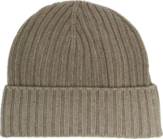 Cashmere Ribbed Knit Beanie