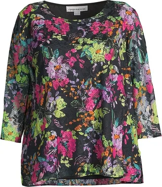 Summer Social Brilliant Bouquet Tunic Top