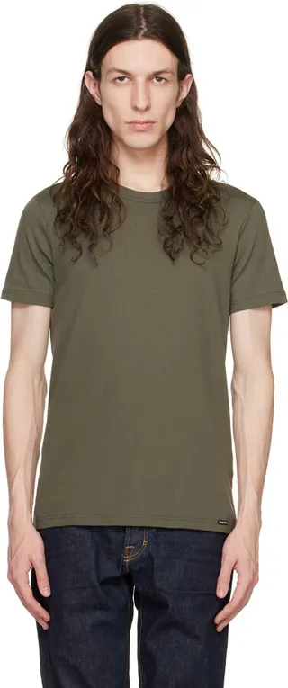 TOM FORD Khaki Crewneck T-Shirt