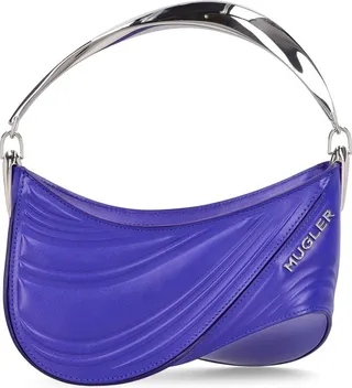 Mini embossed leather spiral curve bag