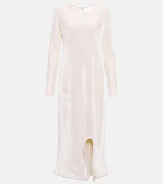 Wool-blend midi dress