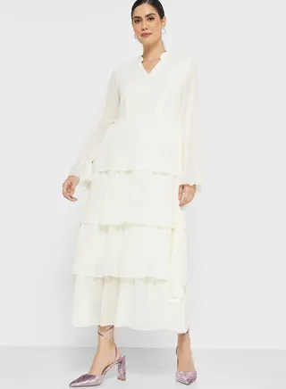 Tie Detail Layered Dress