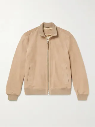 Suede Bomber Jacket