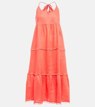 Moroccan Sands linen maxi dress