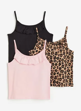 Kids 3 Pack Assorted Strappy Tops