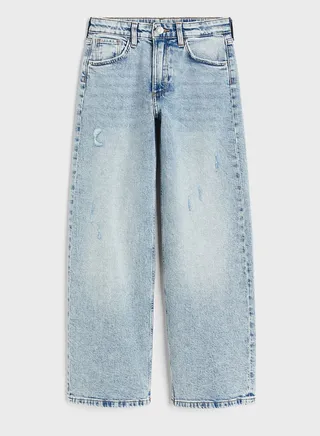 Kids Denim Wide Leg Jeans