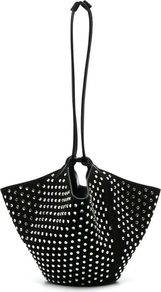 Black Lotus Crystal Tote Bag
