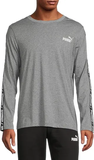 Long Sleeve Tape Logo T Shirt