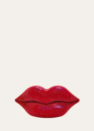 Hot Lips Crystal Clutch Bag