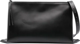 Adjustable-Strap Leather Shoulder Bag