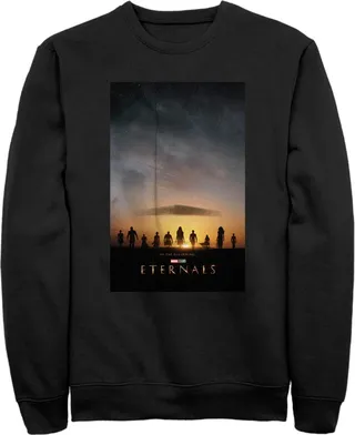 Men's Marvel Eternals Movie Poster Sweatshirt - Black - Small