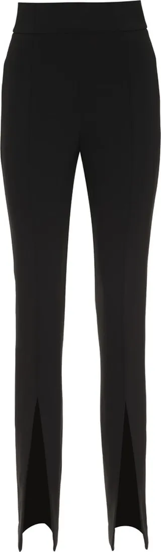 High-waist Crêpe Trousers