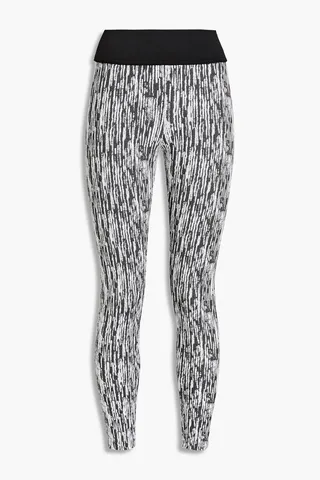 Playoff textured stretch-jacquard leggings