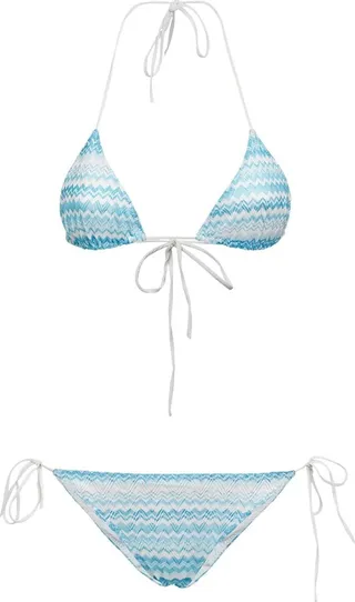 Light chevron triangle bikini set