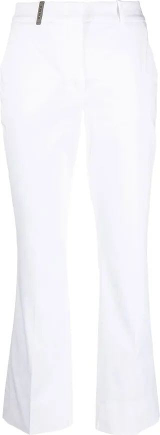 Straight-Leg Cropped Trousers