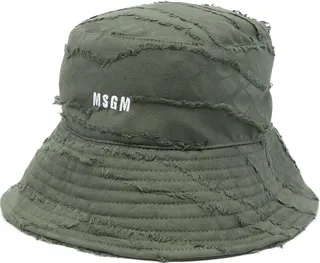 Ripped-Detail Bucket Hat