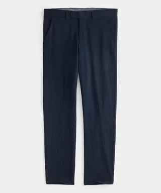 Italian Seersucker Sutton Suit Pant in Navy