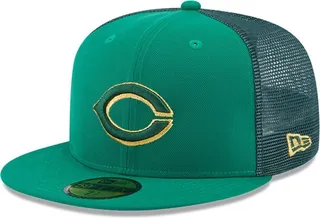 Men's New Era Kelly Green Cincinnati Reds 2023 St. Patrick's Day 59FIFTY Fitted Hat