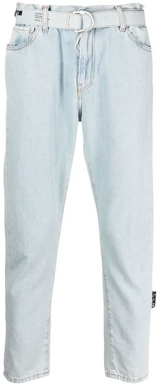 Belted Cropped Jeans