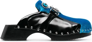Blue Beetle Logo-Patch Sneaker Clogs