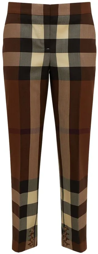 Aimie checked wool skinny pants