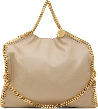 Stella McCartney Taupe Three-Chain Falabella Tote