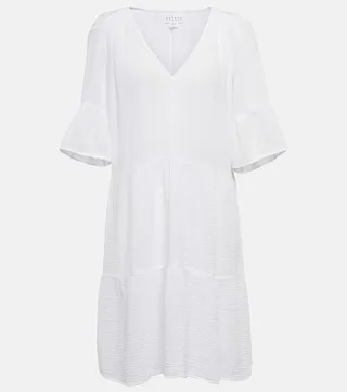 Brianne cotton gauze tiered minidress