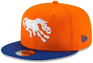 Men's New Era Orange Denver Broncos Throwback 9FIFTY Adjustable Snapback Hat