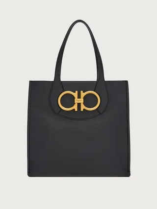 Ferragamo Women Maxi Gancio tote bag Black