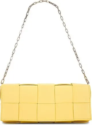 Bottega Veneta Baguette Pochette On Chain in Yellow
