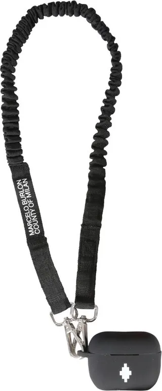 Marcelo Burlon County Of Milan Logo-Print Strap AirPods Case