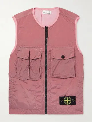 Logo-Appliquéd ECONYL® Nylon Metal Gilet