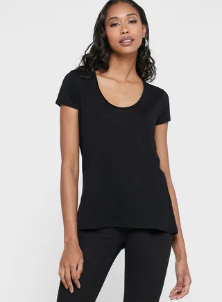 Crew Neck Knitted T-Shirt