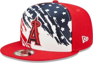 Men's New Era Red Los Angeles Angels 2022 4th of July 9FIFTY Snapback Adjustable Hat